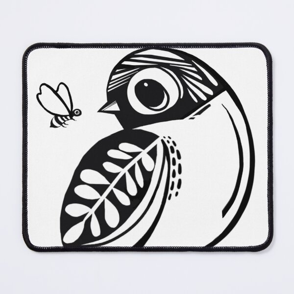 Item preview, Scandinavian bird with bee designed and sold by secondseed.