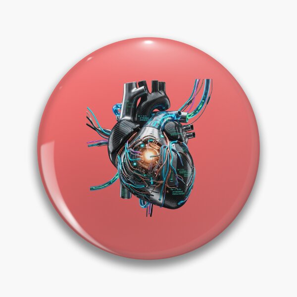 Item preview, Cyberpunk Mechanical Heart Coding Sticker designed and sold by Utopian-Magic.