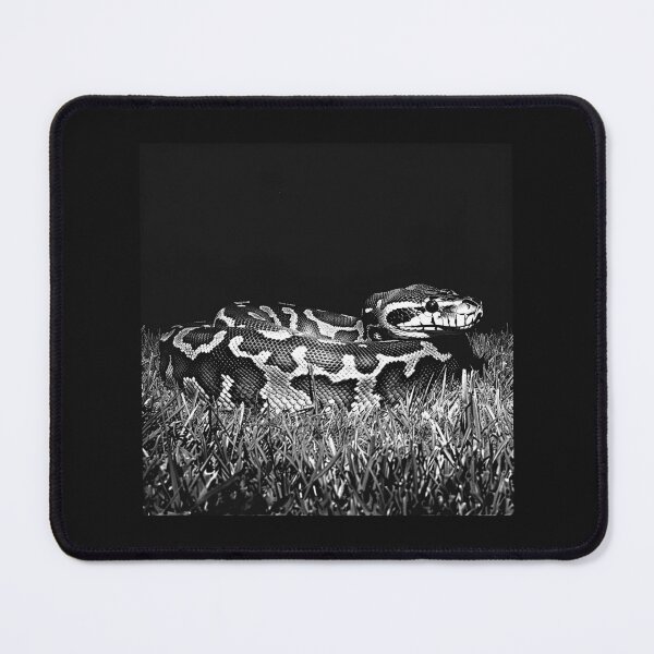 Item preview, Monochrome Snake in Grass – Dark Reptile Wildlife Art designed and sold by inkoutninja.