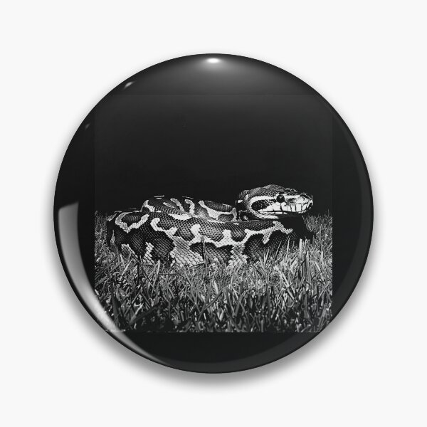 Item preview, Monochrome Snake in Grass – Dark Reptile Wildlife Art designed and sold by inkoutninja.