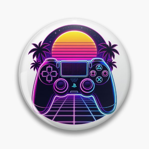 Item preview, Retro 80s Vaporwave Gaming Controller Neon Sticker designed and sold by m0x55.