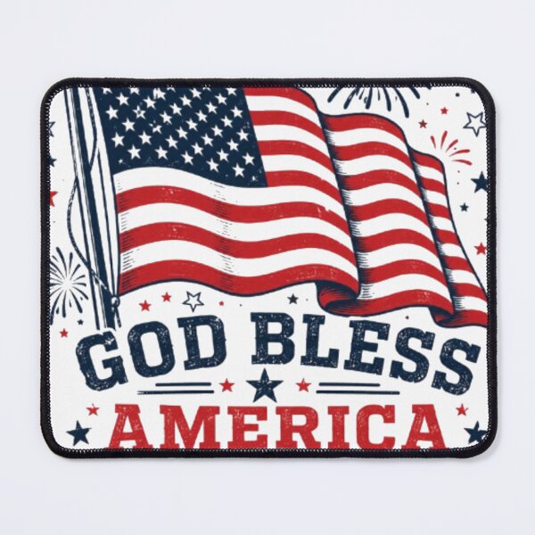 Item preview, God Bless America Patriotic Vintage Flag designed and sold by BorikenDesign.