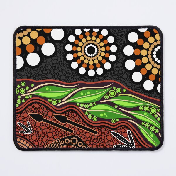 Item preview, Aboriginal Dot Painting Bedding Set Hunter’s Journey designed and sold by AboriginalartVI.