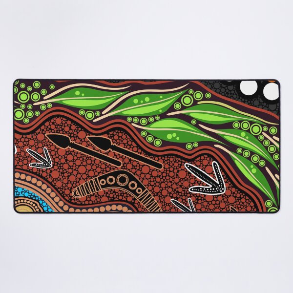 Item preview, Aboriginal Dot Painting Bedding Set Hunter’s Journey designed and sold by AboriginalartVI.