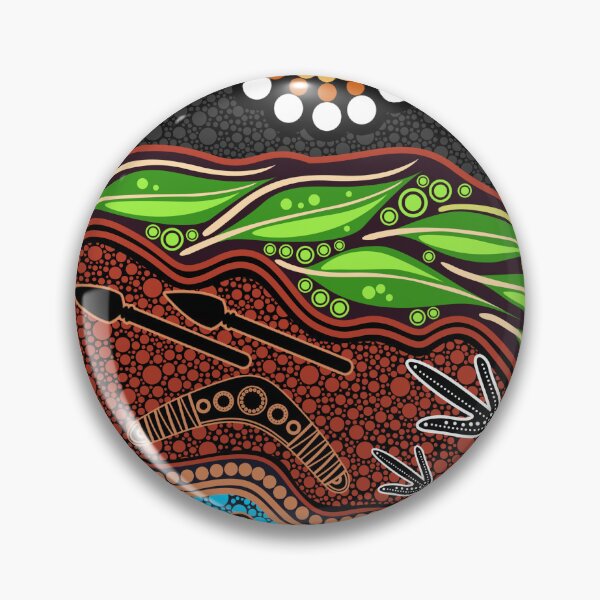 Item preview, Aboriginal Dot Painting Bedding Set Hunter’s Journey designed and sold by AboriginalartVI.