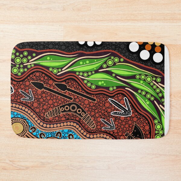 Item preview, Aboriginal Dot Painting Bedding Set Hunter’s Journey designed and sold by AboriginalartVI.
