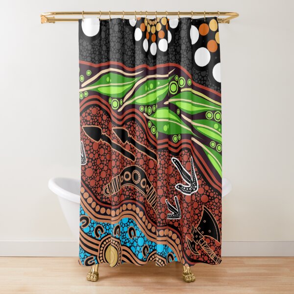 Item preview, Aboriginal Dot Painting Bedding Set Hunter’s Journey designed and sold by AboriginalartVI.