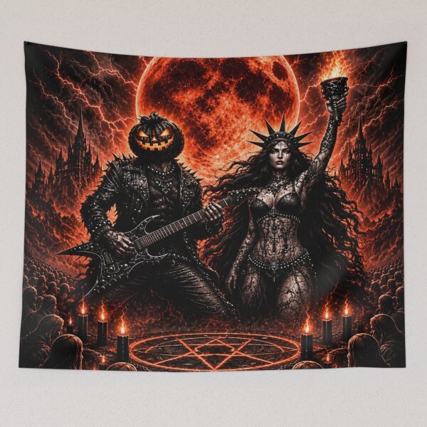 Item preview, Headless Horseman Blood Moon Ritual – Gothic Fantasy Halloween Art designed and sold by TheHorsemanRidesAgain.