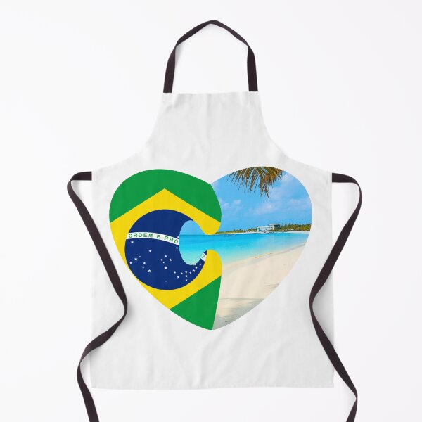 Item preview, Brazil Tropical Beach Heart - Flag and Paradise Coast Art designed and sold by StorTaly .