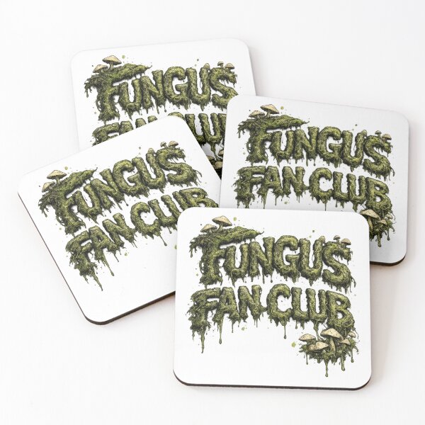 Item preview, Fungus Fan Club Mushroom Typography Art designed and sold by Lunaraluxy.