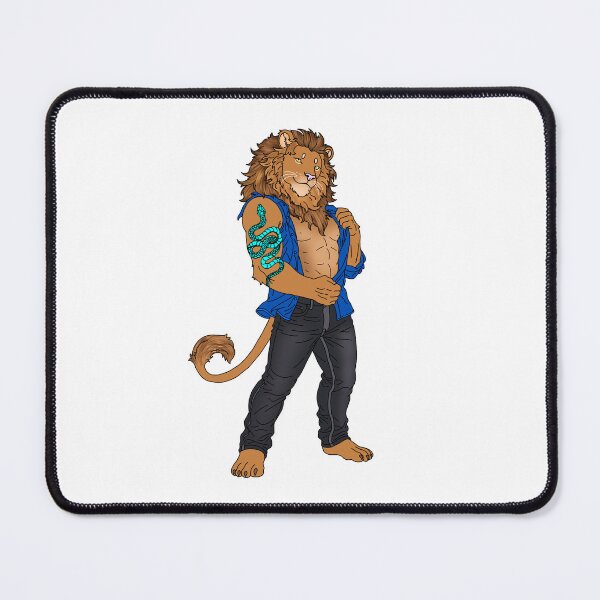 Item preview, Great Tattooed Lion designed and sold by Ryu in Blue Artwork.