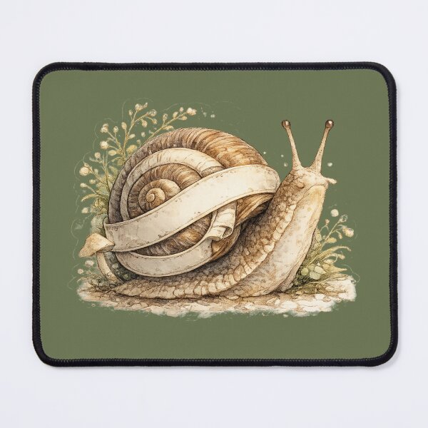 Item preview, Cute Cottagecore Garden Snail Watercolor Botanical Illustration  designed and sold by MagicMakerPh⭐⭐⭐⭐⭐.