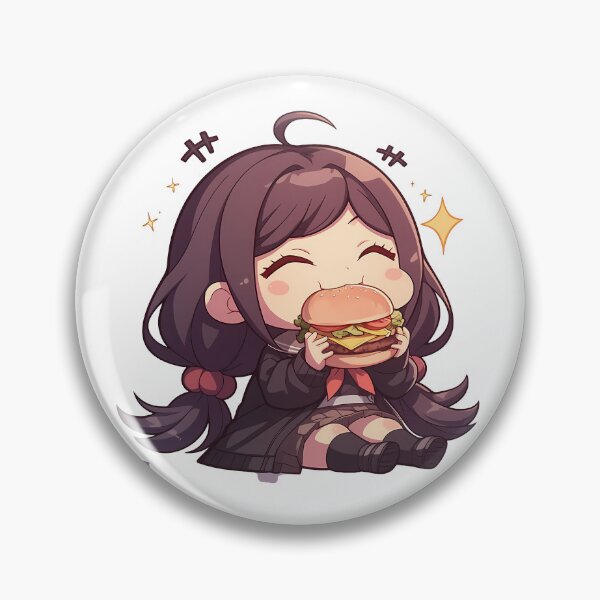 Item preview, Toko Fukawa Danganronpa Chibi Burger Bookish Kawaii Bite designed and sold by earlobejerk.