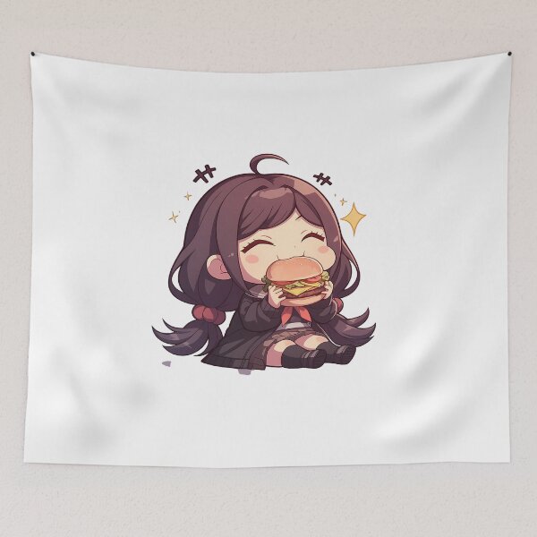Item preview, Toko Fukawa Danganronpa Chibi Burger Bookish Kawaii Bite designed and sold by earlobejerk.
