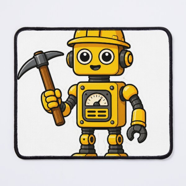 Item preview, yellow worker vintage robot toy designed and sold by chapistore.