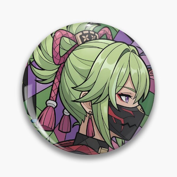 Item preview, Kuki Shinobu Genshin Impact Stained Glass Masked Ninja Glow designed and sold by mildaclairmo.