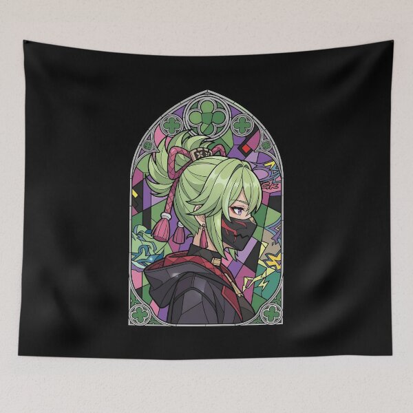 Item preview, Kuki Shinobu Genshin Impact Stained Glass Masked Ninja Glow designed and sold by mildaclairmo.
