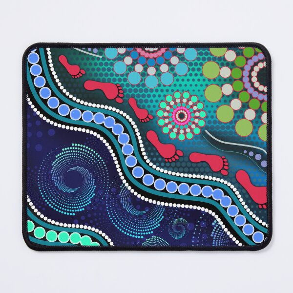 Item preview, Aboriginal Dot Painting Bedding Set Human Track designed and sold by AboriginalartVI.