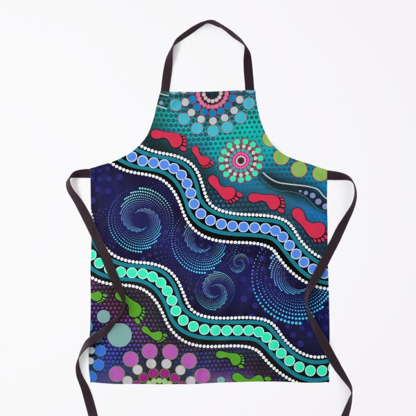 Item preview, Aboriginal Dot Painting Bedding Set Human Track designed and sold by AboriginalartVI.