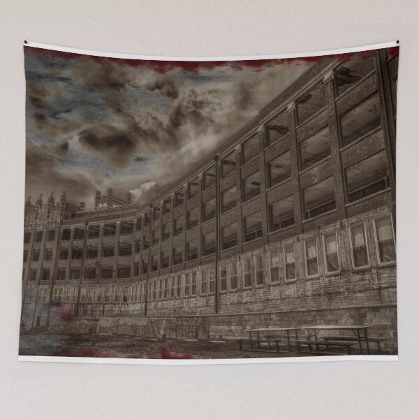Item preview, Waverly Hills Sanatorium Dark Grungy Clouds designed and sold by GhostlyWorld.