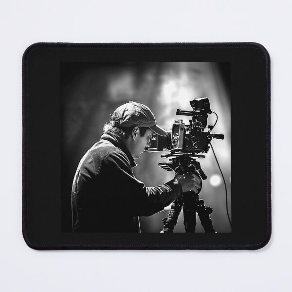 Item preview, Cinematographer Behind the Camera – Black and White Filmmaking Art designed and sold by inkoutninja.