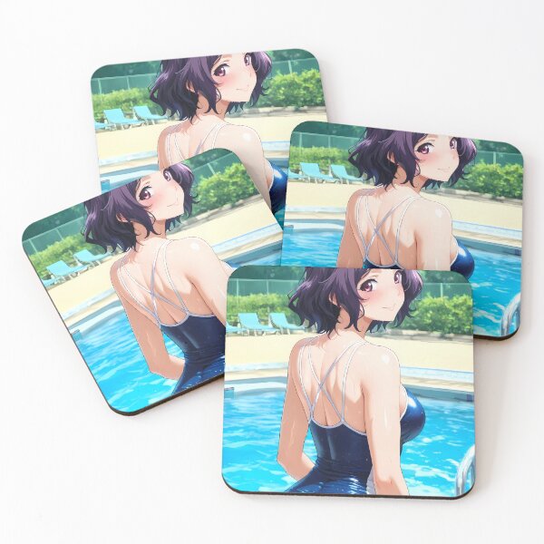 Item preview, Azusa Hamaoka Grand Blue Poolside Purple Hair Smile designed and sold by BrianRayan.