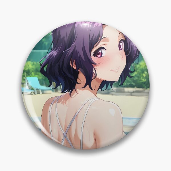 Item preview, Azusa Hamaoka Grand Blue Poolside Purple Hair Smile designed and sold by BrianRayan.