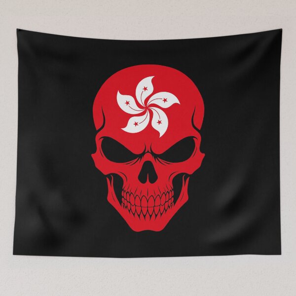 Item preview, Hong Kong Skull Flag designed and sold by JeffBartels.