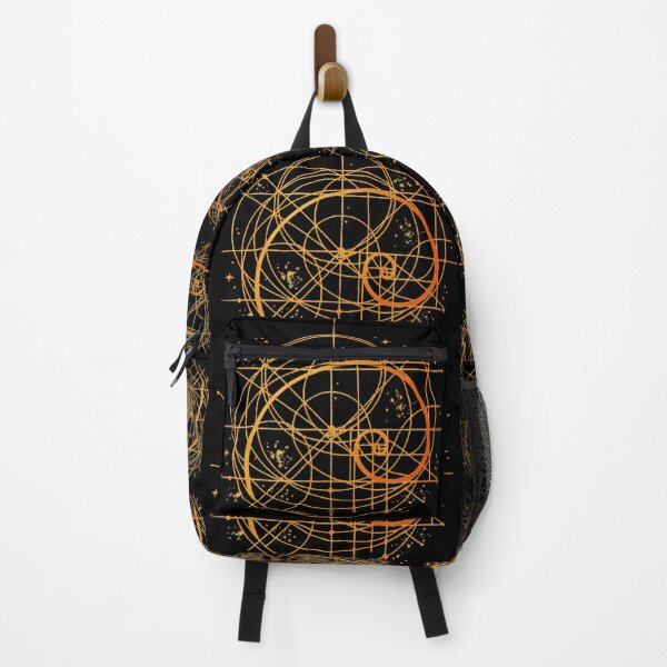 Item preview, Golden Ratio Fibonacci Spiral | Sacred Geometry Line Art | Orange and Gold Colors | Graphic designed and sold by Made by Tamar.