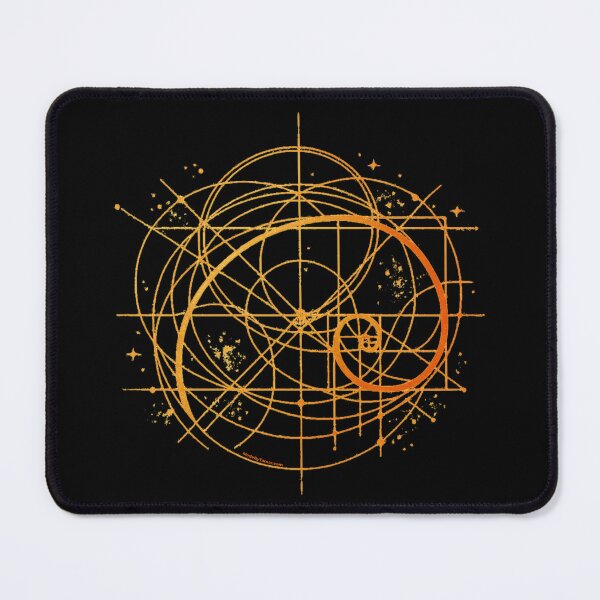 Item preview, Golden Ratio Fibonacci Spiral | Sacred Geometry Line Art | Orange and Gold Colors | Graphic designed and sold by Made by Tamar.
