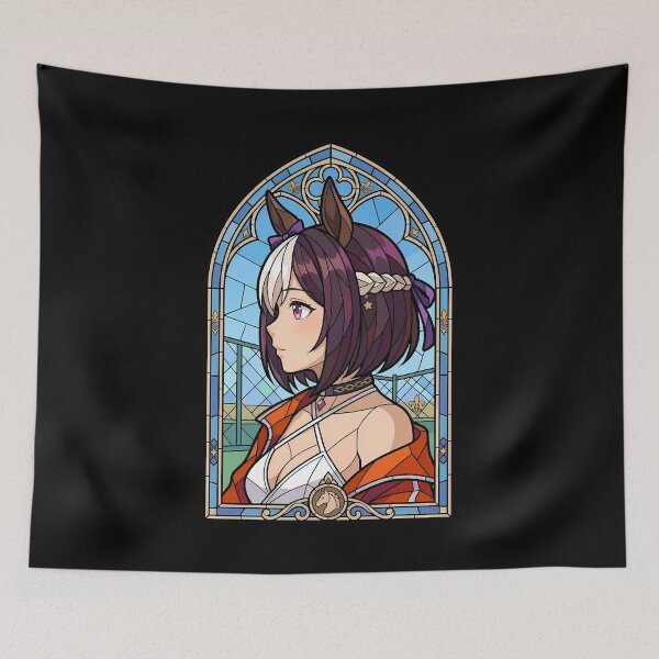 Item preview, Special Week Uma Musume Blue Sky Stained Glass Portrait designed and sold by mildaclairmo.