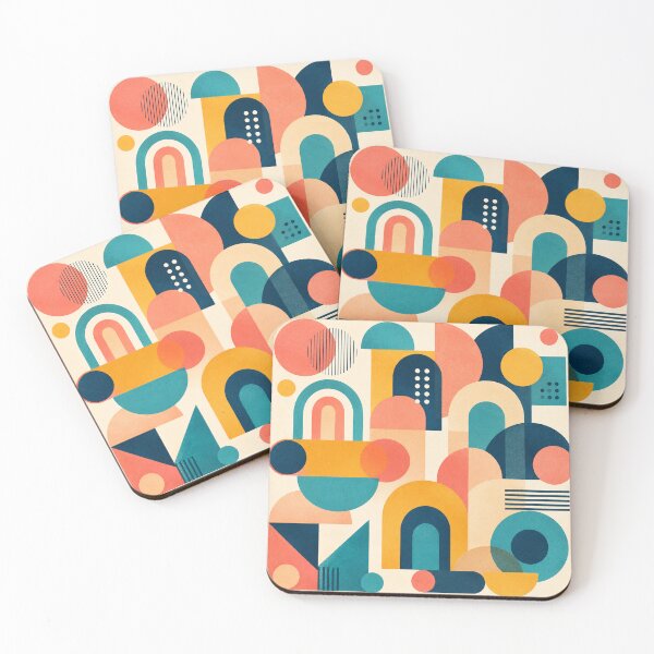 Artikelvorschau, Retro Mid Century Geometric Shapes entworfen und verkauft von vladvin.
