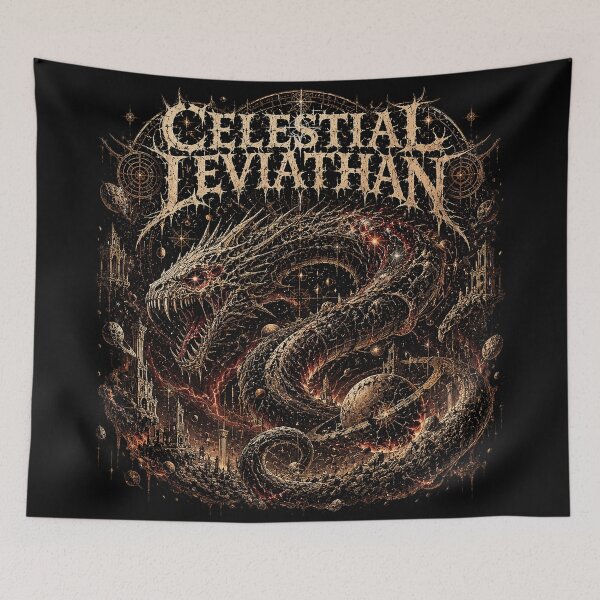 Item preview, CELESTIAL LEVIATHAN Death Metal Logo designed and sold by RetroCrypt Studio.