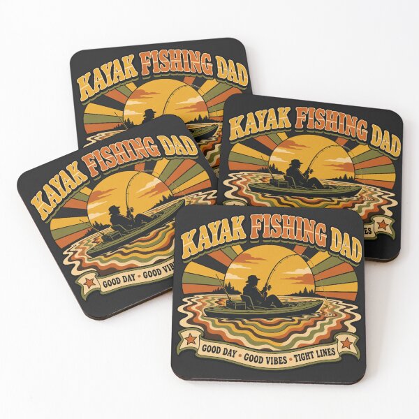 Item preview, Kayak Fishing Dad Good Day Good Vibes Tight Lines Retro Vintage T-Shirt designed and sold by StyleGuru.