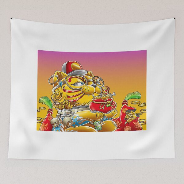 Item preview, Cool Streetwear Lucky Cat God Of Wealth designed and sold by Lexkon Liu's art.