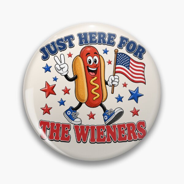 Item preview, Just Here For The Wieners - Funny 4th Of July Hotdog designed and sold by legendaryskins.