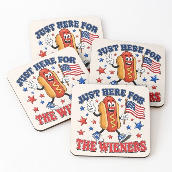 Item preview, Just Here For The Wieners - Funny 4th Of July Hotdog designed and sold by legendaryskins.