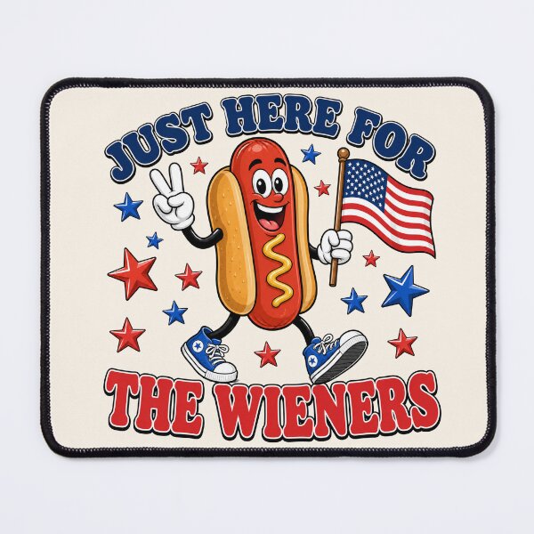 Item preview, Just Here For The Wieners - Funny 4th Of July Hotdog designed and sold by legendaryskins.