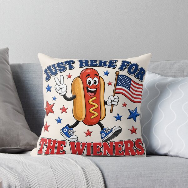 Item preview, Just Here For The Wieners - Funny 4th Of July Hotdog designed and sold by legendaryskins.