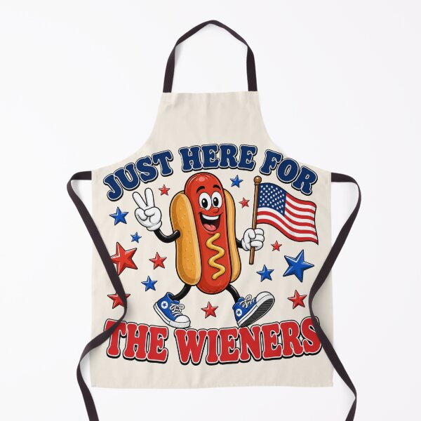Item preview, Just Here For The Wieners - Funny 4th Of July Hotdog designed and sold by legendaryskins.