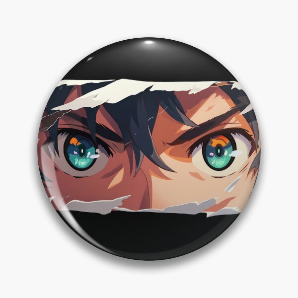 Item preview, Guren Ichinose Seraph Of The End Teal Eyes Torn Paper Stare designed and sold by PMartistStudio.