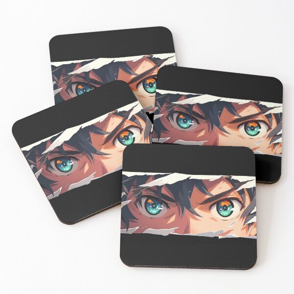 Item preview, Guren Ichinose Seraph Of The End Teal Eyes Torn Paper Stare designed and sold by PMartistStudio.