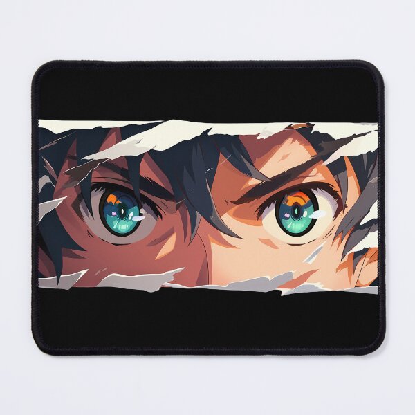 Item preview, Guren Ichinose Seraph Of The End Teal Eyes Torn Paper Stare designed and sold by PMartistStudio.