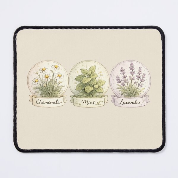 Item preview, Botanical Herbal Tea Collection Watercolor Chamomile Mint Lavender designed and sold by MagicMakerPh⭐⭐⭐⭐⭐.