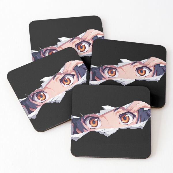 Item preview, Tsubasa Hanekawa Bakemonogatari Purple Eyes Torn Paper Peek designed and sold by PMartistStudio.