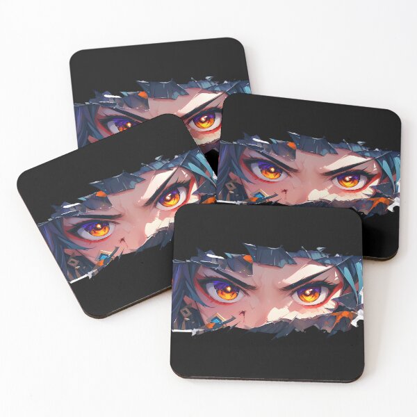 Item preview, Beidou Genshin Impact Ojos Intensos Salpicadura de Tinta Papel Rasgado Mirador designed and sold by PMartistStudio.
