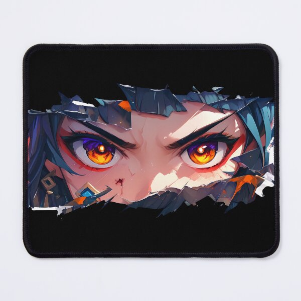 Item preview, Beidou Genshin Impact Intense Eyes Ink Splatter Ripped Paper Peeker designed and sold by PMartistStudio.