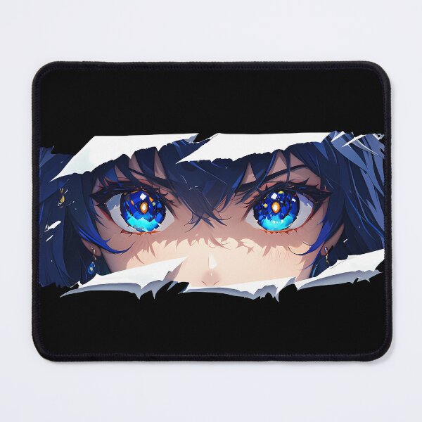 Item preview, Albedo Genshin Impact Blue Eyes Torn Paper Peeker Stare designed and sold by PMartistStudio.