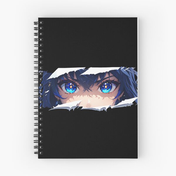 Item preview, Albedo Genshin Impact Blue Eyes Torn Paper Peeker Stare designed and sold by PMartistStudio.