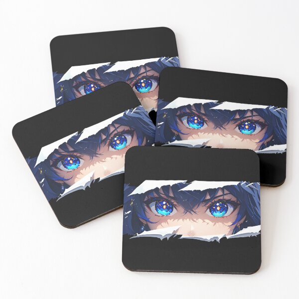Item preview, Albedo Genshin Impact Ojos azules Papel rasgado Mirada de voyeur designed and sold by PMartistStudio.